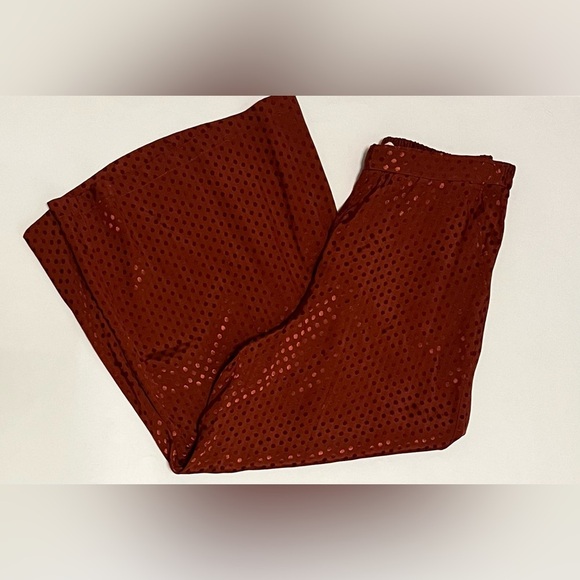 Anthropologie Pants - Anthropologie Dolan Polka Dot Wide leg Pants Rust